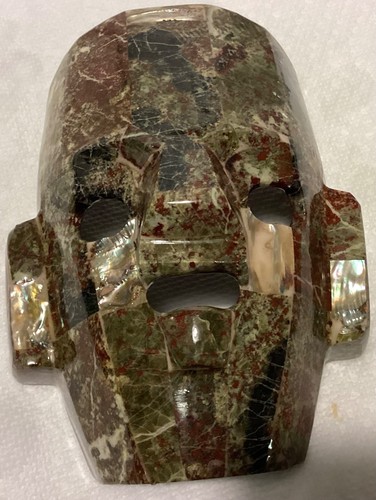 Mexican stone mosaic mask - 7”,